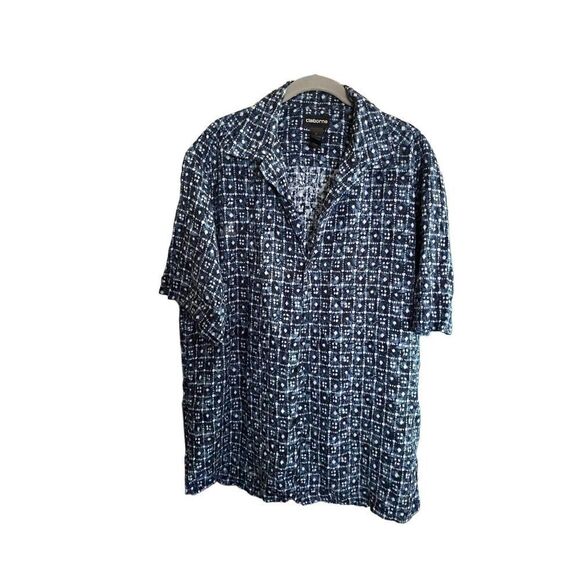 Claiborne men’s vintage button down all over print shirt size medium - Picture 1 of 4